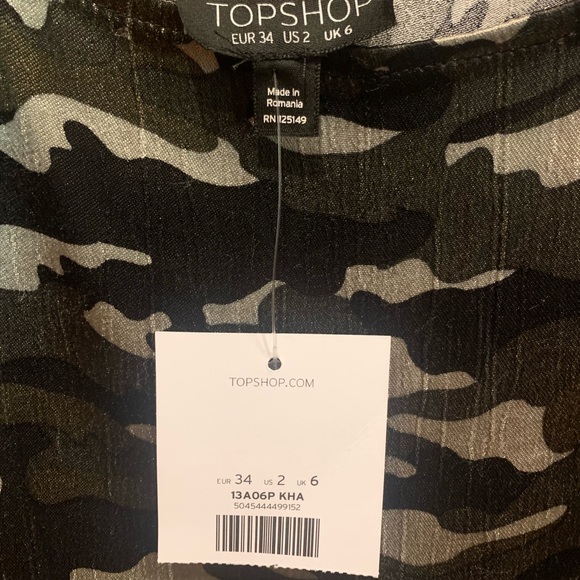 Top Shop Camo Cropped Cami - Picture 5 of 5
